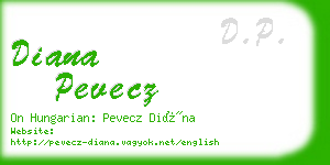 diana pevecz business card